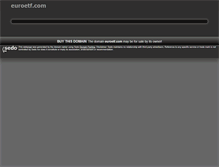 Tablet Screenshot of euroetf.com